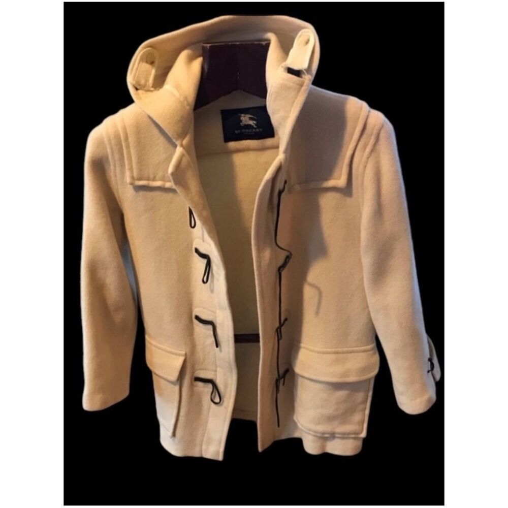 Burberry Cream Rare Vintage  Authentic 1990s Duffel Toggle Coat